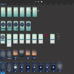 Alle Artboards der App in FIGMA